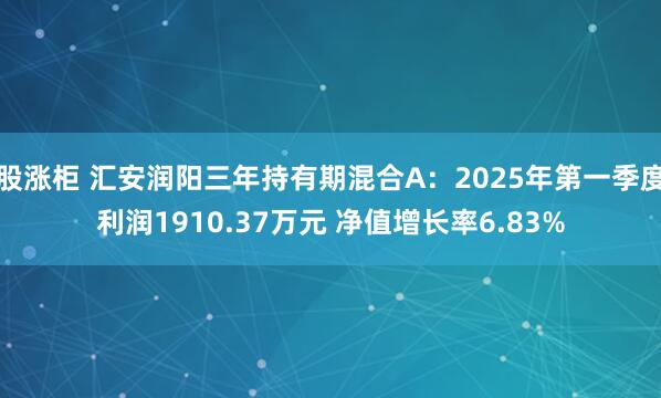 股涨柜 汇安润阳三年持有期混合A：2025年第一季度利润1910.37万元 净值增长率6.83%