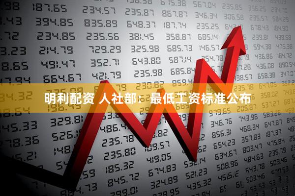 明利配资 人社部：最低工资标准公布
